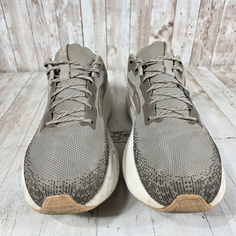 Brooks Ghost Max 2 Mens 11.5 Gray Tan Running Shoes 1104311D240 Cushion Sneaker - Picture 2 of 8